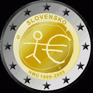 Slowakije 2 euro 2009 10 jaar EMU UNC